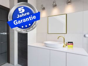 Infrarotheizung wei� Spiegelheizung Bad 400 Watt 70x60 M10M