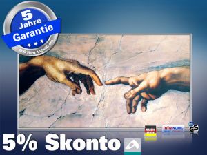Infrarot Bildheizung Kunst 600 Watt 110x60 M10-SL Erschaffung Adams