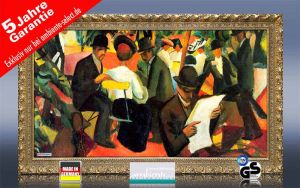 Infrarot Bildheizung Kunst 600 Watt 110x60 StG Gartenrestaurant