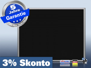 Infrarotheizung Glas schwarz Spiegelheizung Bad 400 Watt 70x60 M23