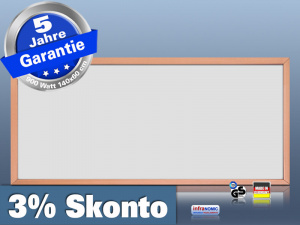 Infrarotheizung 900 Watt ESG Glas wei� 140x60 Holzrahmen HB30 +++