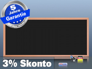 Infrarotheizung 900 Watt ESG Glas schwarz 140x60 Holzrahmen HB30 +++