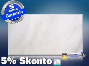 Infrarot Bildheizung 600 Watt 110x60 M10-SL Marmor hellweiß
