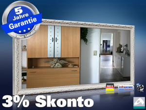 Infrarot Bad Spiegelheizung 900 Watt 140x60 Stilrahmen StAw