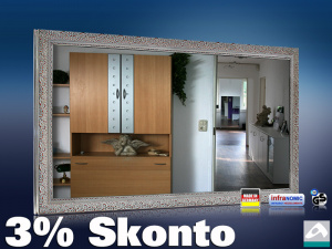 Infrarot Spiegelheizung Bad 700 Watt 120x60 Stilrahmen StSi