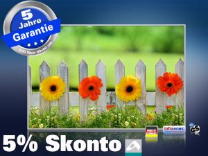 Infrarot Bildheizung 500 Watt 90x60 M10-SL Blumenzaun