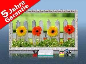 Infrarot Bildheizung 600 Watt 110x60 Stilrahmen StAw Blumenzaun