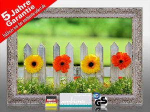 infrarot Bildheizung 500 Watt 90x60 Stilrahmen StSi Blumenzaun