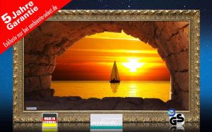 Infrarot Bildheizung 600 Watt 110x60 Stilrahmen StG sailing