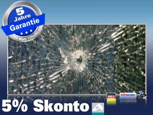 Infrarot Bildheizung 700 Watt 120x60 M10-SL Glas mit Loch