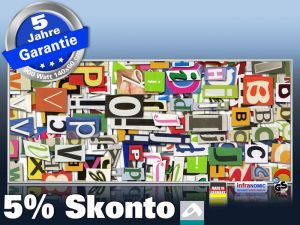 Infrarotheizung als Bild Bildheizung 900 Watt 140x60 M10-SL Buchstaben