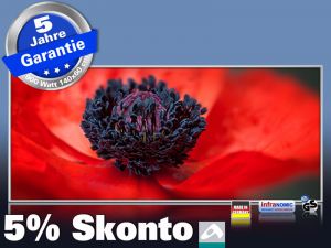 Infrarot Bildheizung 900 Watt 140x60 M10-SL Mohn