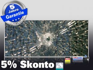 Infrarot Bildheizung 900 Watt 140x60 M10-SL Glas mit Loch