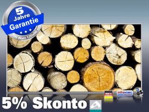 Infrarot Bildheizung 700 Watt 120x60 M10-SL Holzstapel