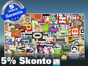 Infrarotheizung als Bild Bildheizung 700 Watt 120x60 M10-SL Buchstaben