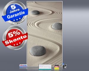 Infrarot Bildheizung 600 Watt 110x60 M10-SL Steine im Sand