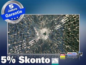 Infrarot Bildheizung 600 Watt 110x60 M10-SL Glas mit Loch