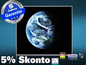 infrarot Bildheizung 400 Watt 70x60 M10-SL Planet Erde