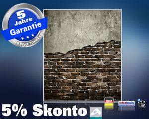 Infrarot Bildheizung 400 Watt 70x60 M10-SL Wand