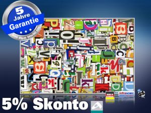 infrarot Bildheizung 500 Watt 90x60 M10-SL Buchstaben