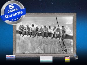 infrarot Bildheizung 500 Watt 90x60 StSi lunch atop a skyscraper sw