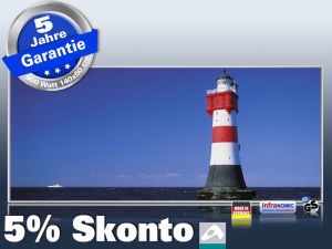 Infrarot Bildheizung 900 Watt 140x60 M10-SL Leuchtturm