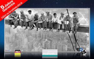 infrarot Bildheizung 700 Watt 120x60 M10-SL lunch atop a skyscraper 1c