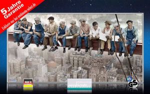 Infrarot Bildheizung 700 Watt 120x60 M10-SL lunch atop a skyscraper 4c