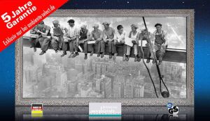 infrarot Bildheizung 700 Watt 120x60 StSi lunch atop a skyscraper sw