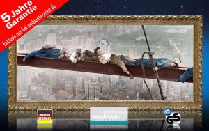 Infrarot Bildheizung 900 Watt 140x60 StG catnap atop a skyscraper c