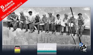 Infrarot Bildheizung 900 Watt 140x60 M10-SL lunch atop a scyscraper 1c