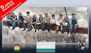 Infrarot Bildheizung 900 Watt 140x60 M10-SL lunch atop a skyscraper 4c