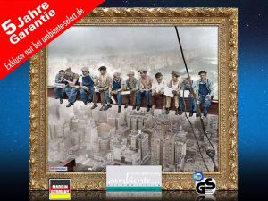 Infrarot Bildheizung 400 Watt 70x60 StG lunch atop a skyscraper color