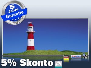 Infrarot Bildheizung 900 Watt 140x60 M10-SL Leuchtturm II