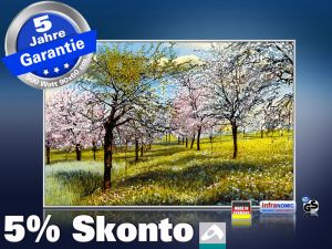Infrarot Bildheizung Kunst 500 Watt 90x60 M10-SL Baumblüte