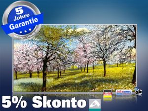Infrarot Bildheizung Kunst 600 Watt 110x60 M10-SL Baumblüte
