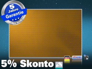 Infrarot Bildheizung 500 Watt 90x60 M10-SL Löcher orange