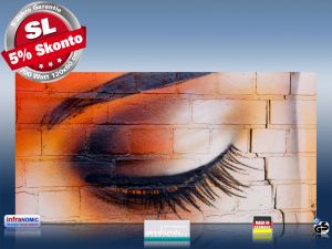 Infrarot Bildheizung 700 Watt Rahmenlos slim-line 120x60 Auge