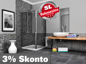 Infrarot Spiegelheizung Bad 320 Watt ESG Glas Rahmenlos 120x35 slim