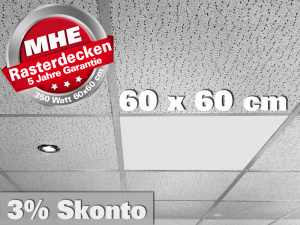 Infrarot Rasterdecken Kassettendecken Heizung 350 Watt 60x60