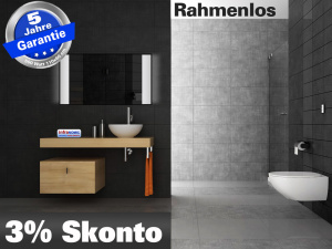 Infrarot Bad Spiegelheizung Rahmenlos mit Licht led-line 400-700 Watt