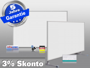 Infrarotheizung zum Stellen Standgert wei M10 in 9 Gren inkl. Standfe