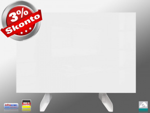 Infrarotheizung zum Stellen Standheizung wei� Rahmenlos steel-line in 8 Gr��en
