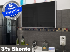 Infrarotheizung schwarz Spiegelheizung Bad 210 Watt 60x40 M10