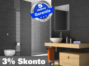 Infrarot Bad Spiegelheizung 500 Watt ESG Glas 90x60 Rahmen M10