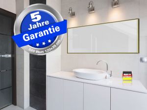 Infrarotheizung weiß Spiegelheizung Bad 320 Watt 120x35 M10M