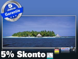 Infrarot Bildheizung 900 Watt 140x60 M10-SL Malediven Palmeninsel