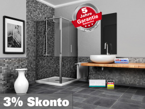 Infrarotheizung ESG Glas schwarz + Spiegel 320 Watt Rahmenlos 120x35