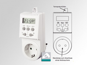 Thermo Schaltsteckdose TS05 Steckdosen Thermostat - Einfache Bedienung