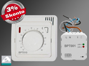 Funk Raumthermostat analog Set BT010 mit Unterputz Empfnger BT001